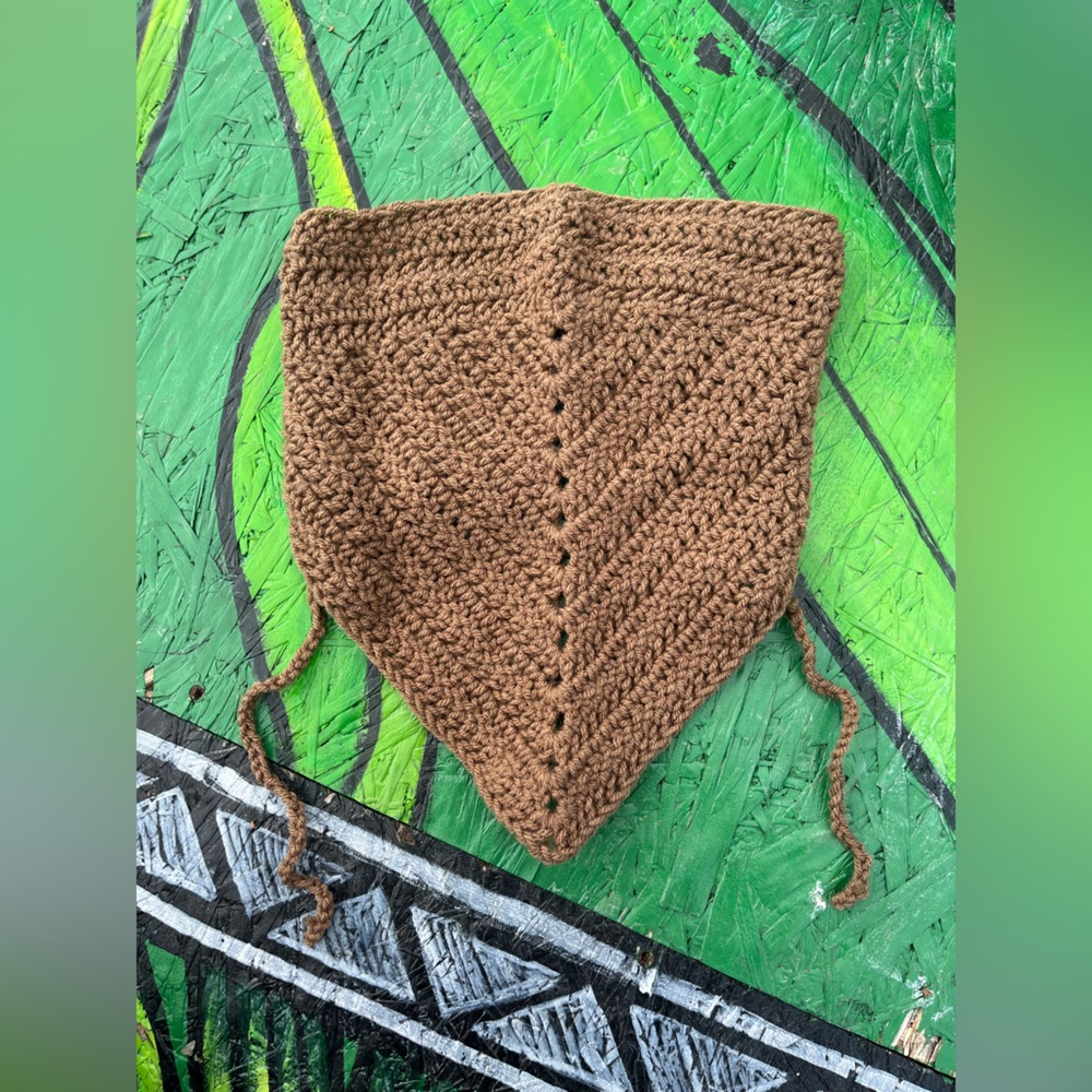 Hand-Crocheted Brown Top - Picture 3 of 3